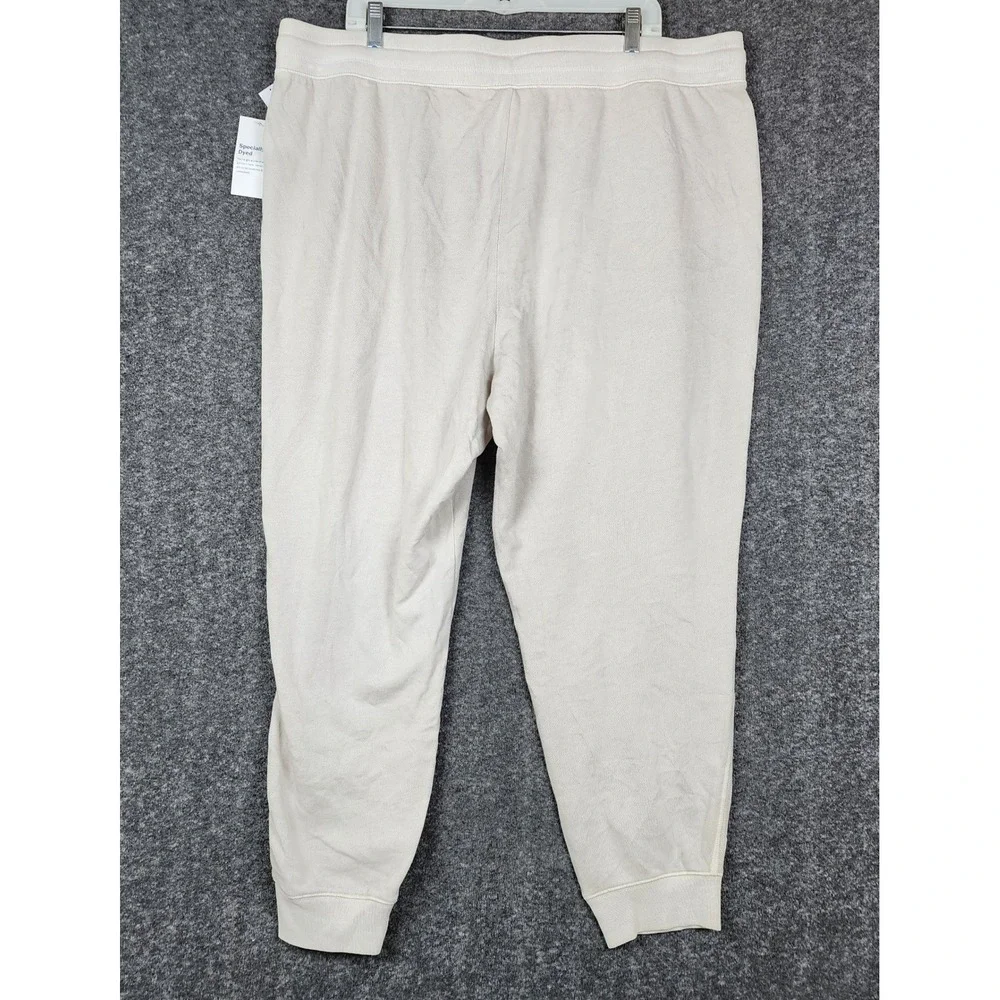 Old Navy Joggers Women XXL Cream Specially Dyed Fleece High Rise Sweatpants NWT - Picture 2 of 10